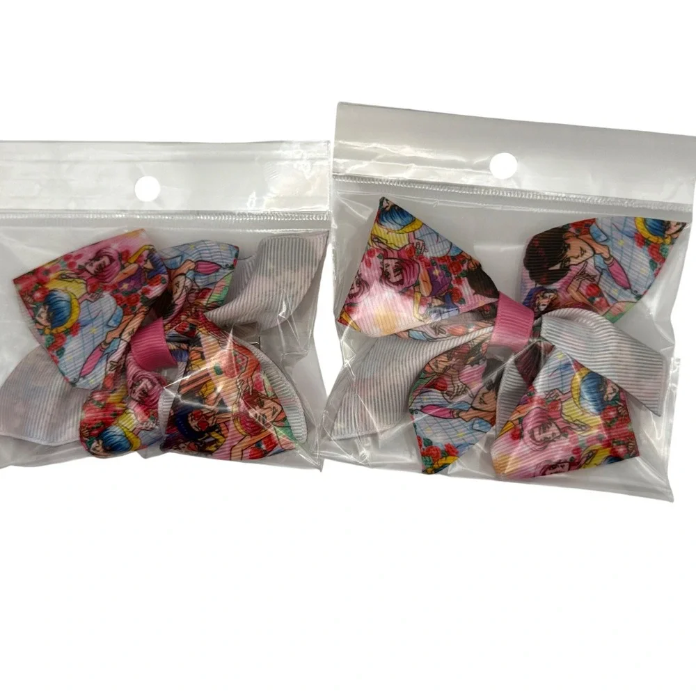 Kids Hair Bows‎ 2 Pack Anime Character Hair Accessories for Girls